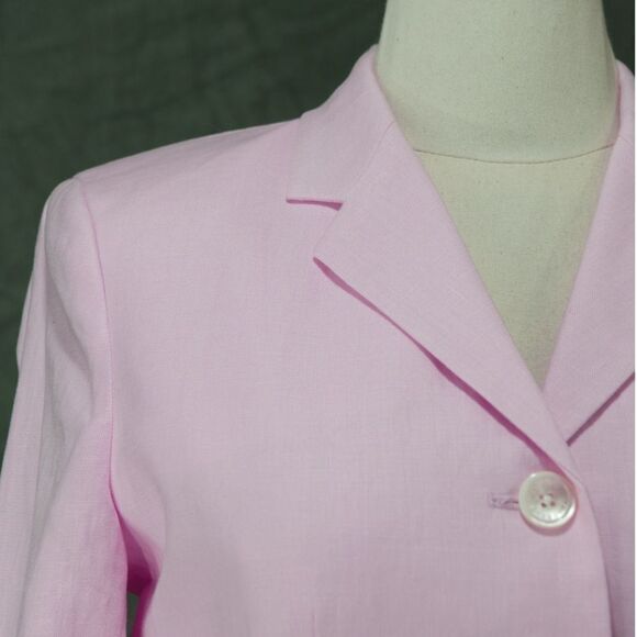 💥HP! Pink linen Ralph Lauren suit 12 reg / 14P. ⚜️ - Picture 8 of 9